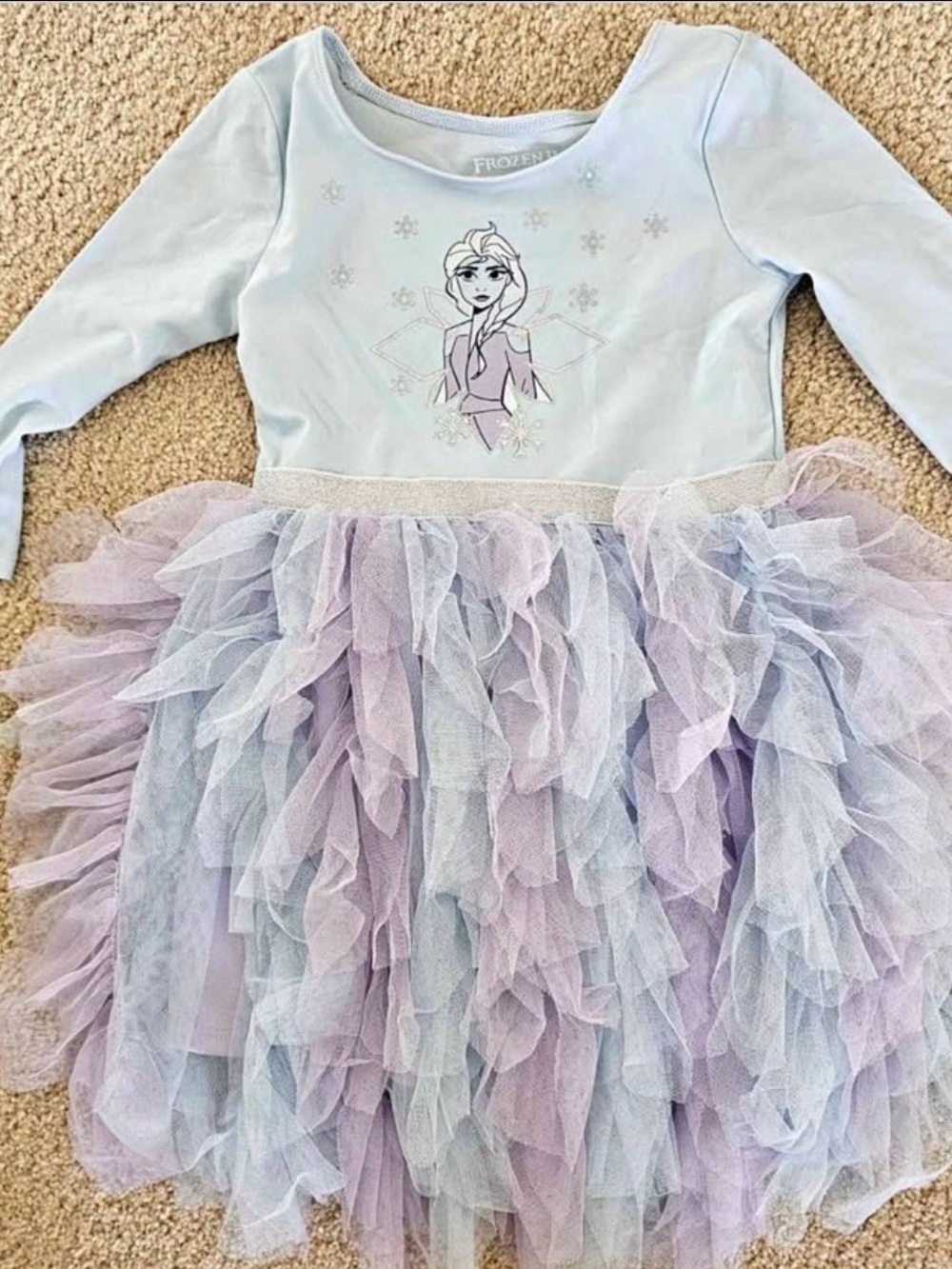 Frozen Elsa Tutu Dress in Light Blue and Lavender size 2T